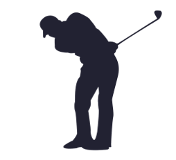 Black and White Picture of a golfer